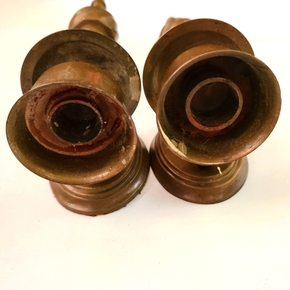 Vintage Brass Candle Sconces - Picture 6 of 7